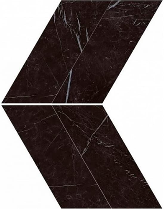 Marvel Stone Nero Marquina Chevron Lapp 22.5x22.9